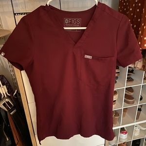 burdgundy figs catarina one pocket top xxs